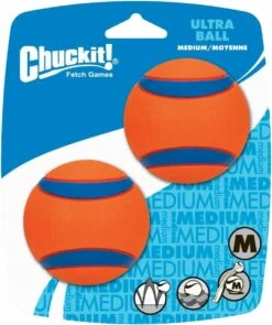 Chuckit! Chuckit Ultra Ball Hondenspeelgoed - Oranje - M - 2 Ballen - Ø 6cm