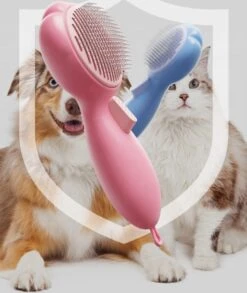 Smarge | Hondenborstel | Kattenborstel | Blauw | Zelfreinigend | Dierenborstel | Met Pluis Verwijderaar | Kattenkam | Hondenkam | Kattenhaar Verwijderaar | Lang/kortharig | Huisdieren -Hondenbenodigdheden Korting 1010x1200 1