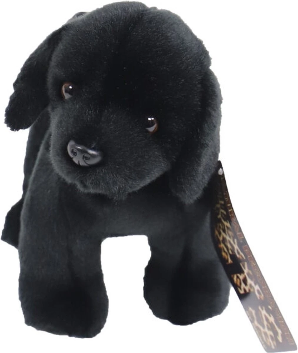 Boony - Natural Decoration - Labrador Pluche Staand - Zwart - 20 Cm 2 Boony - Natural Decoration - Labrador Pluche Staand - Zwart - 20 Cm - Afbeelding 2