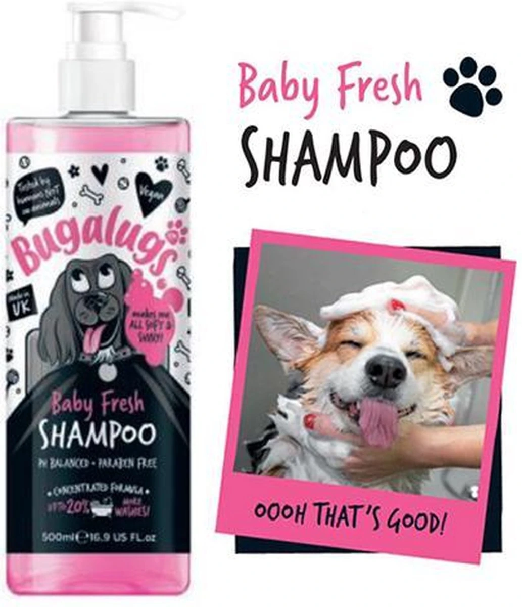 Hondenshampoo Bugalugs - Hondenparfum - Gevoelige Huid - Puppy - Witte Vacht - Langharige Hond 500ML Met Pomp 1 Hondenshampoo Bugalugs - Hondenparfum - Gevoelige Huid - Puppy - Witte Vacht - Langharige Hond 500ML Met Pomp