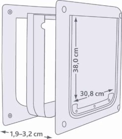 Trixie 2-Weg Hondenluik Wit - M-XL 39 X 45 CM -Hondenbenodigdheden Korting 1053x1200 5