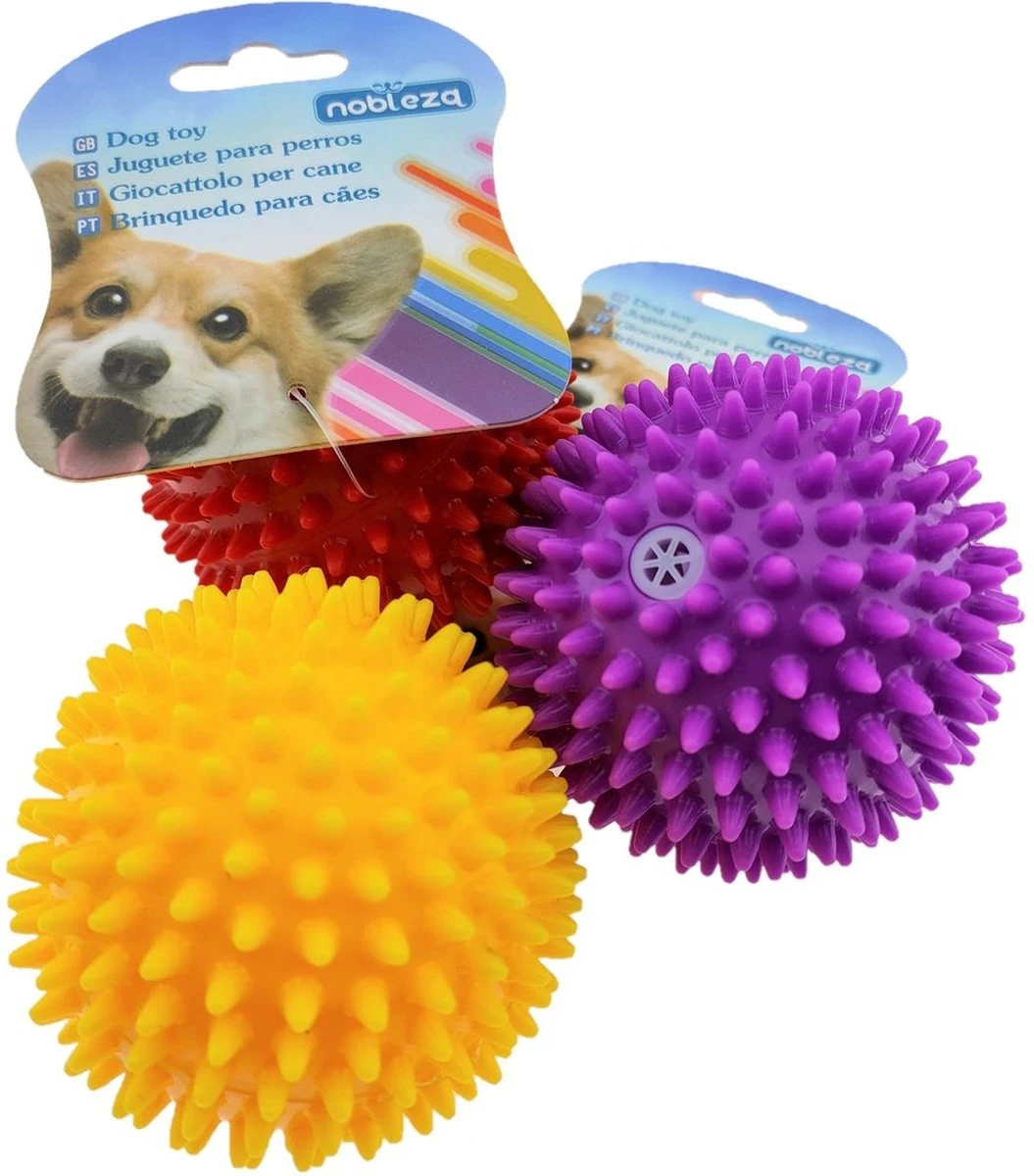 Nobleza Speelbal - Hondenspeelgoed - Piepspeelgoed - Apporteerspeelgoed - Hondenbal - Speelbal Hond - Bal Hond - Massagebal - Vinyl - 3 Stuks 3 Nobleza Speelbal - Hondenspeelgoed - Piepspeelgoed - Apporteerspeelgoed - Hondenbal - Speelbal Hond - Bal Hond - Massagebal - Vinyl - 3 Stuks - Afbeelding 3