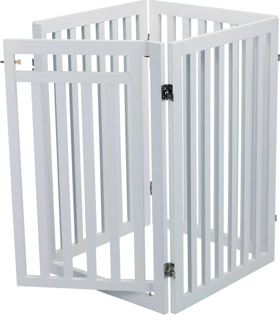 Trixie Hondenhek Met Deur Wit - 60-160 X 81 CM 1 Trixie Hondenhek Met Deur Wit - 60-160 X 81 CM