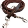 Multifunctionele Hondenriem - 220cm - Bruin - Leren Hondenriem - 100% Volnerfleer - Hondenriem Leer - Leiband Hond