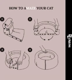 District 70 MAZE 3-in-1 Opvouwbare Kartonnen Kattenmand - Inclusief Catnip Balletje - Voor Slapen, Spelen En Krabben! -Hondenbenodigdheden Korting 1083x1200 4