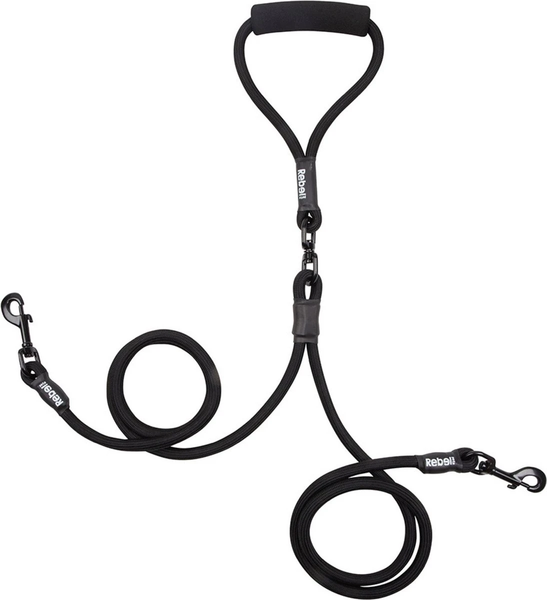 Rebel Petz - Dubbele Verstelbare Hondenriem Voor Twee Honden - Met Draaibare Sluiting En Zacht Handvat - Small En Large - Large (140 Cm Lang, Ø 12 Mm) 13 Rebel Petz - Dubbele Verstelbare Hondenriem Voor Twee Honden - Met Draaibare Sluiting En Zacht Handvat - Small En Large - Large (140 Cm Lang, Ø 12 Mm) - Afbeelding 13