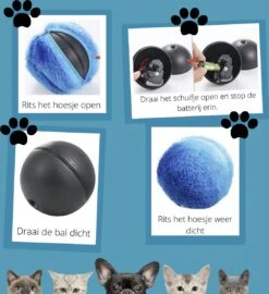 Merkloos Magic Roller Ball – Honden Speelgoed – Kattenspeeltjes - Honden Speeltjes - Kattenspeelgoed - INCLUSIEF BATTERIJ -Hondenbenodigdheden Korting 1096x1200 4