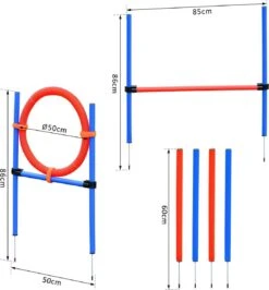 Merkloos Honden Agility Set - 23-delig - Agility Voor De Hond - Agility - Honden Parcours - Honden Training - Rood/Blauw -Hondenbenodigdheden Korting 1114x1200 4