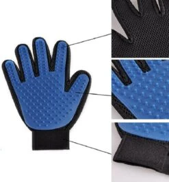 Vacht Verzorgingsborstel Voor Huisdieren - Blauw - LimitedDeals - Voor Honden Katten Konijnen Paarden - Tevens Massage Handschoen Voor Dieren! - Goed Voor De Verzorging Van De Vacht -Hondenbenodigdheden Korting 1120x1200