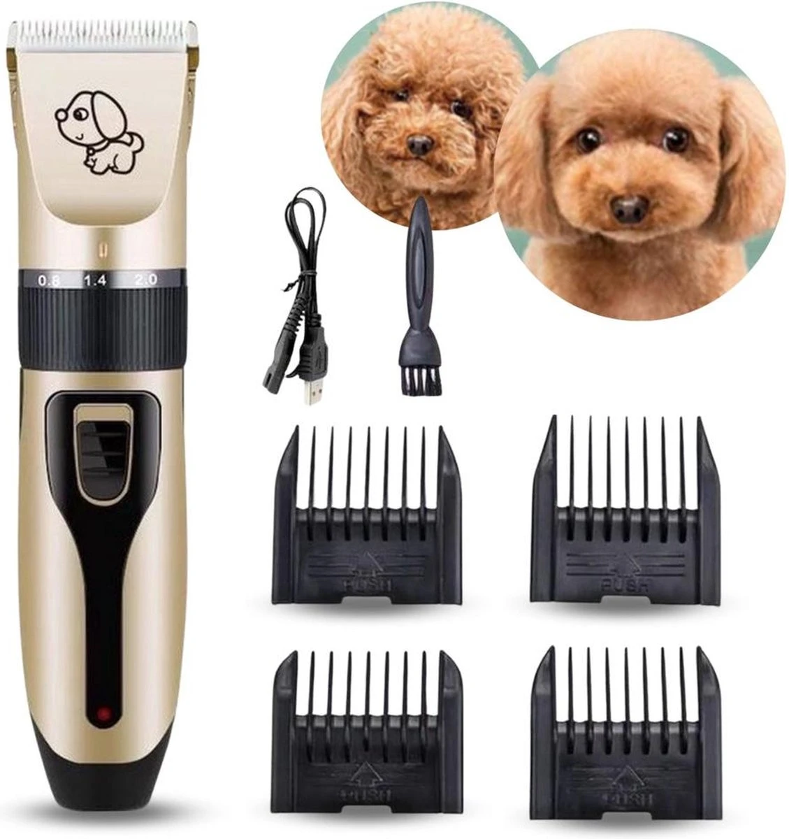BYER Professionele Dieren Tondeuse Set - Voor Huisdieren Katten & Honden - Draadloos - Oplaadbare Pet Trimmer - Dog Tondeuze Clipper - 5 Standen & Vier Opzetkammen - Low Noise 1 BYER Professionele Dieren Tondeuse Set - Voor Huisdieren Katten & Honden - Draadloos - Oplaadbare Pet Trimmer - Dog Tondeuze Clipper - 5 Standen & Vier Opzetkammen - Low Noise