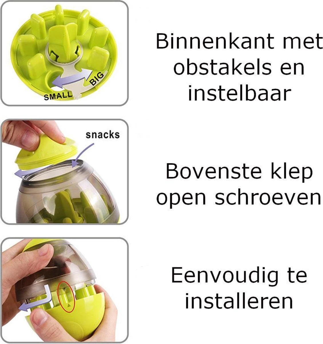 Mister Mill Speelbal - Honden Speelgoed Intelligentie - Voerbal - Snackbal Hond Kat – Interactieve Hond Kat - Voer EI 2 Mister Mill Speelbal - Honden Speelgoed Intelligentie - Voerbal - Snackbal Hond Kat – Interactieve Hond Kat - Voer EI - Afbeelding 2