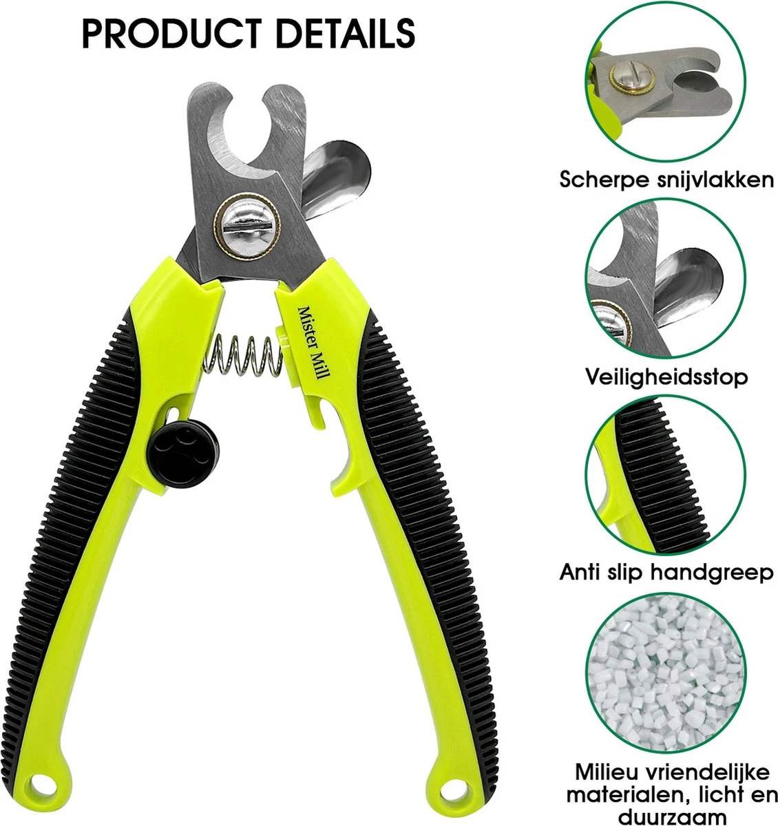 Mister Mill Professionele Nagelknipper Hond En Kat - Nageltang - Nagelschaar Konijn, Cavia En Andere Dieren 9 Mister Mill Professionele Nagelknipper Hond En Kat - Nageltang - Nagelschaar Konijn, Cavia En Andere Dieren - Afbeelding 9