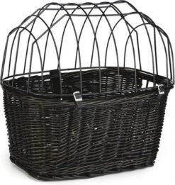 Beeztees - Fietsmand+Draadkap - Zwart - 43x34x44 Cm