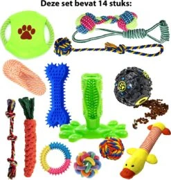 Filo Honden Speelgoed Set 14 Stuks - Hondenspeeltjes Knuffel - Hondenbal - Flostouw - Bot - Frisbee - Hondentouw - Hondenspeelgoed Intelligentie - Kauwspeelgoed Hond En Puppy - Bijtspeelgoed Hondenknuffel - Hondenspeeltje Met Piep -Hondenbenodigdheden Korting 1142x1200 3