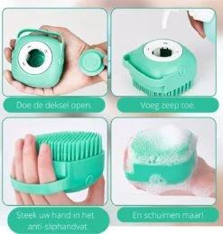 Merkloos Dierenborstel - Douche - Bad - Hond - Kat - Vachtverzorging - Scrubber - Borstel -Hondenbenodigdheden Korting 1146x1200 10