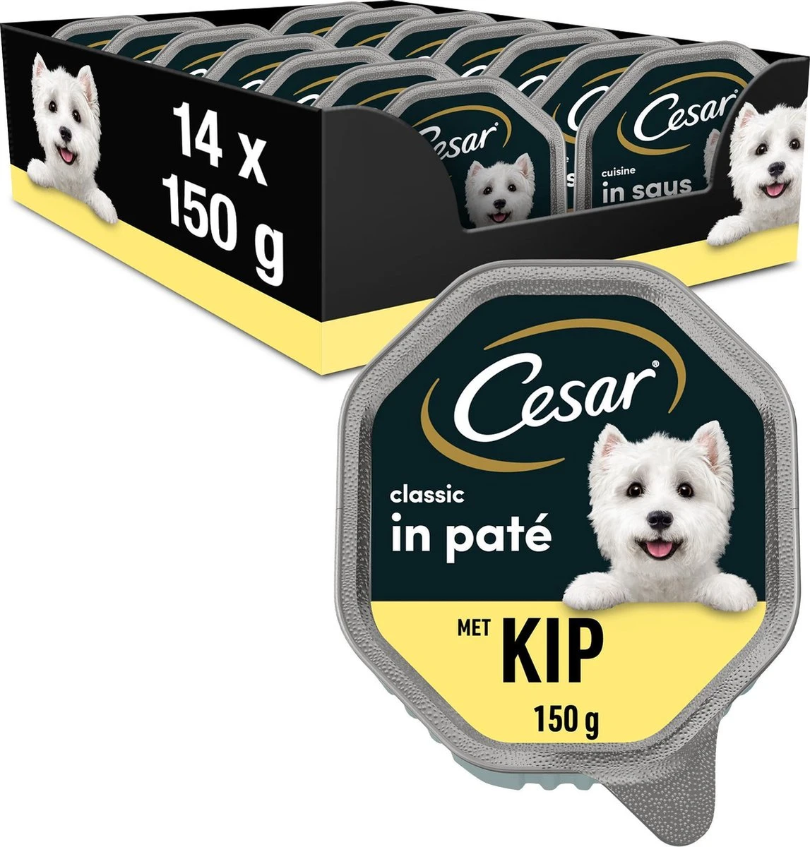 Cesar Classic Paté Honden Natvoer - Kip - 14 X 150 Gr 1 Cesar Classic Paté Honden Natvoer - Kip - 14 X 150 Gr