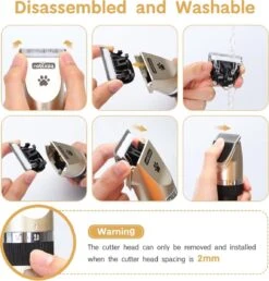 Nobleza Dieren Tondeuse Set - 4 Opzetkammen - Draadloos - Voor Huisdieren Katten & Honden -Hondenbenodigdheden Korting 1147x1200 4