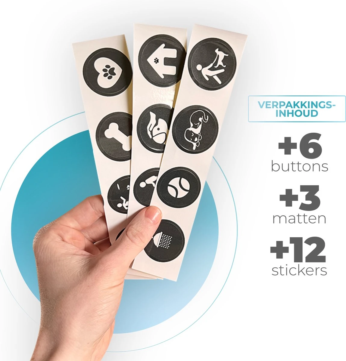 KENN® Hondenpraatknoppen - 6 Stuks - Inclusief Speelmatten - Dog Buttons - Hondenspeelgoed - Opneembare Praatknoppen - Hondentraining - Interactief Hondenspeelgoed 3 KENN® Hondenpraatknoppen - 6 Stuks - Inclusief Speelmatten - Dog Buttons - Hondenspeelgoed - Opneembare Praatknoppen - Hondentraining - Interactief Hondenspeelgoed - Afbeelding 3