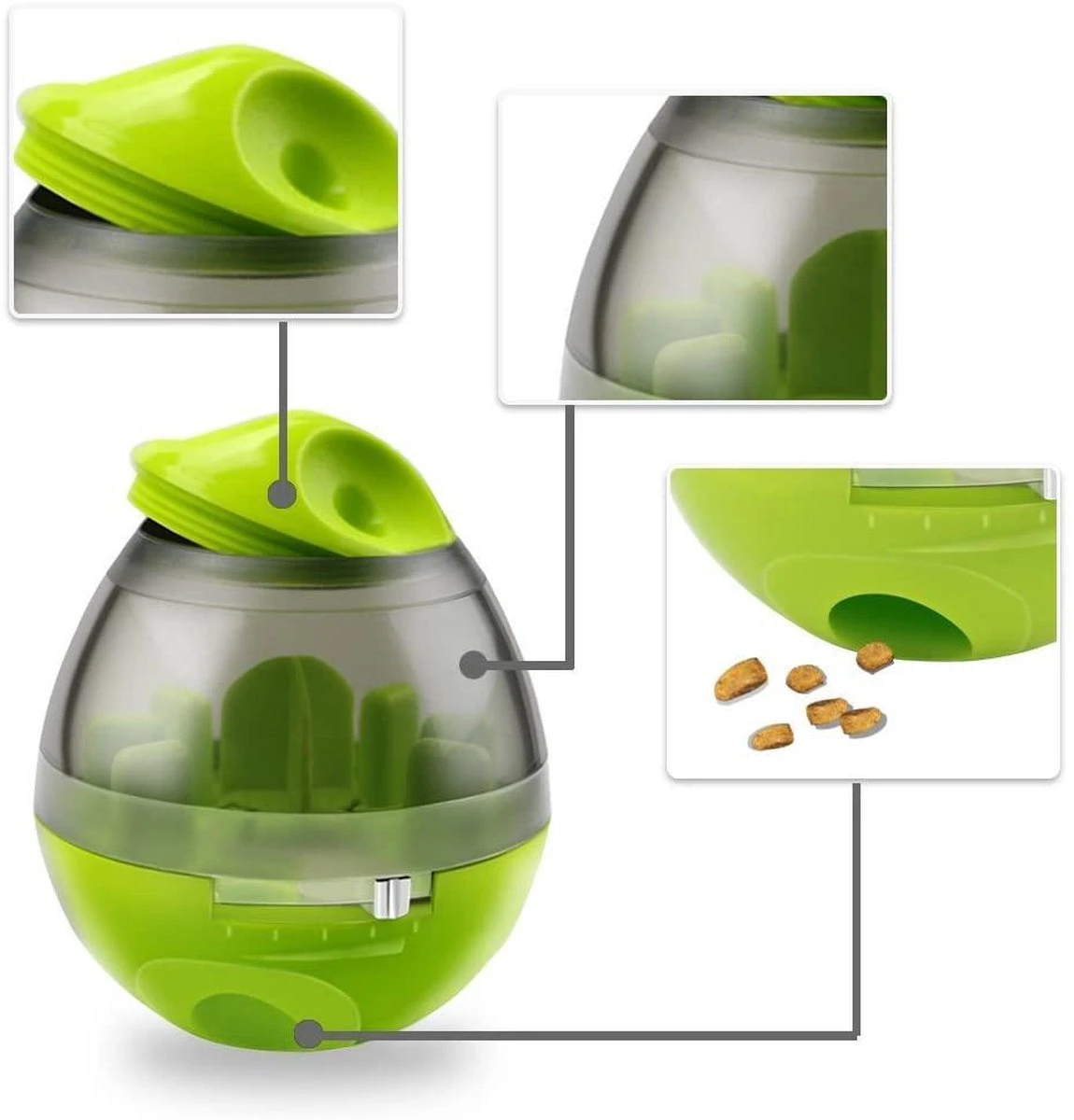 Mister Mill Speelbal - Honden Speelgoed Intelligentie - Voerbal - Snackbal Hond Kat – Interactieve Hond Kat - Voer EI 12 Mister Mill Speelbal - Honden Speelgoed Intelligentie - Voerbal - Snackbal Hond Kat – Interactieve Hond Kat - Voer EI - Afbeelding 12