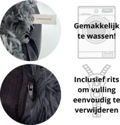 Hondenmand | Superzacht En Luxe | Wasbaar | Donut | Fluffy | Hondenkussen | 60cm | Grijs -Hondenbenodigdheden Korting 1151x1200 7