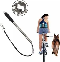 Fiets Hondenriem - Fietsbeugel Voor De Hond -Honden Fietsbeugel - Hondenlijn-Lijn Dog- Afstandshouder Hond