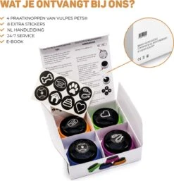 Vulpes Pets® PRO Praatknop Voor Honden - Dogbuttons - Laat Uw Huisdier Spreken - Hondenspeelgoed - Honden Training - Incl. E-Book & Trainingsstickers -Hondenbenodigdheden Korting 1153x1200 5