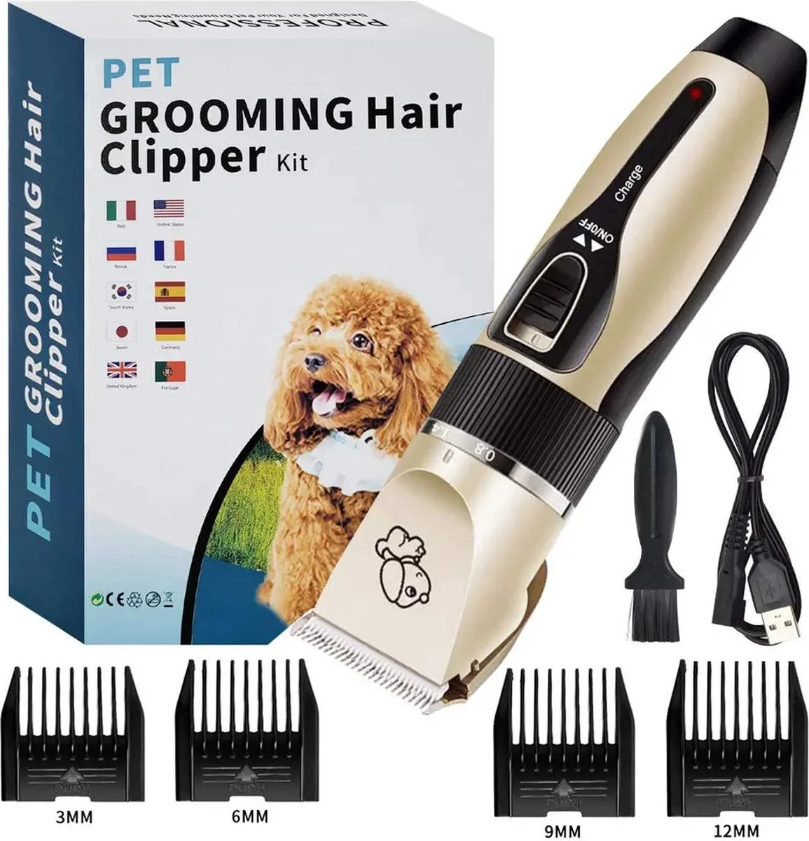 Complete Hondentondeuse Set - Draadloos Tondeuse - Scheerapparaat Voor Je Hond Of Kat - Huisdier Trimmer - Professionele Dierentondeuse - Dieren Verzorging - 5 Complete Hondentondeuse Set - Draadloos Tondeuse - Scheerapparaat Voor Je Hond Of Kat - Huisdier Trimmer - Professionele Dierentondeuse - Dieren Verzorging - - Afbeelding 5
