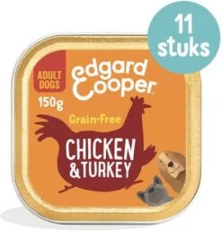 Merkloos 11x Edgard & Cooper Kuipje Vers Vlees Hondenvoer Kip - Kalkoen 150 Gr -Hondenbenodigdheden Korting 1155x1200