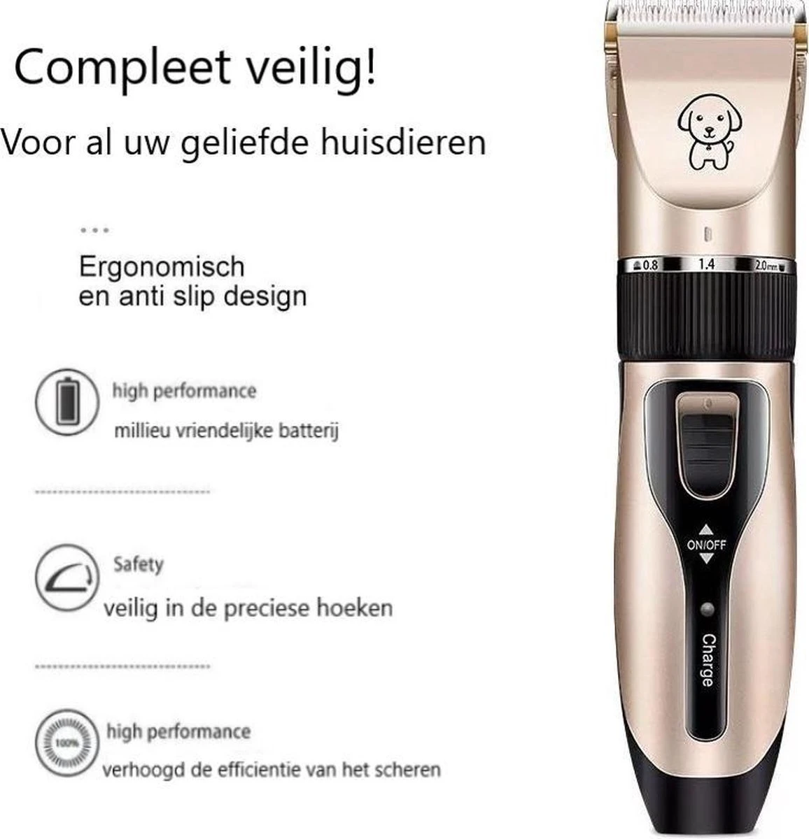 Complete Hondentondeuse Set - Draadloos Tondeuse - Scheerapparaat Voor Je Hond Of Kat - Huisdier Trimmer - Professionele Dierentondeuse - Dieren Verzorging - 3 Complete Hondentondeuse Set - Draadloos Tondeuse - Scheerapparaat Voor Je Hond Of Kat - Huisdier Trimmer - Professionele Dierentondeuse - Dieren Verzorging - - Afbeelding 3