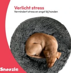Snoozle Donut Hondenmand - Zacht En Luxe Hondenkussen - Wasbaar - Fluffy - Hondenmanden - 50cm - Grijs -Hondenbenodigdheden Korting 1165x1200 7