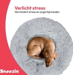 Snoozle Donut Hondenmand - Zacht En Luxe Hondenkussen - Wasbaar - Fluffy - Hondenmanden - 60cm - Lichtgrijs -Hondenbenodigdheden Korting 1165x1200 8