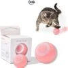Ceka Goods Automatisch Katten Speeltjes | Zelf Rollende Mini Ballen | Interactief & Intelligentie | Elektrisch Katten Speelgoed | Slimme Katten Speeltjes - Interactieve Zelf Rollende Ballen Voor Katten - Kattenspeeltjes - USB Oplaadbaar- Roze