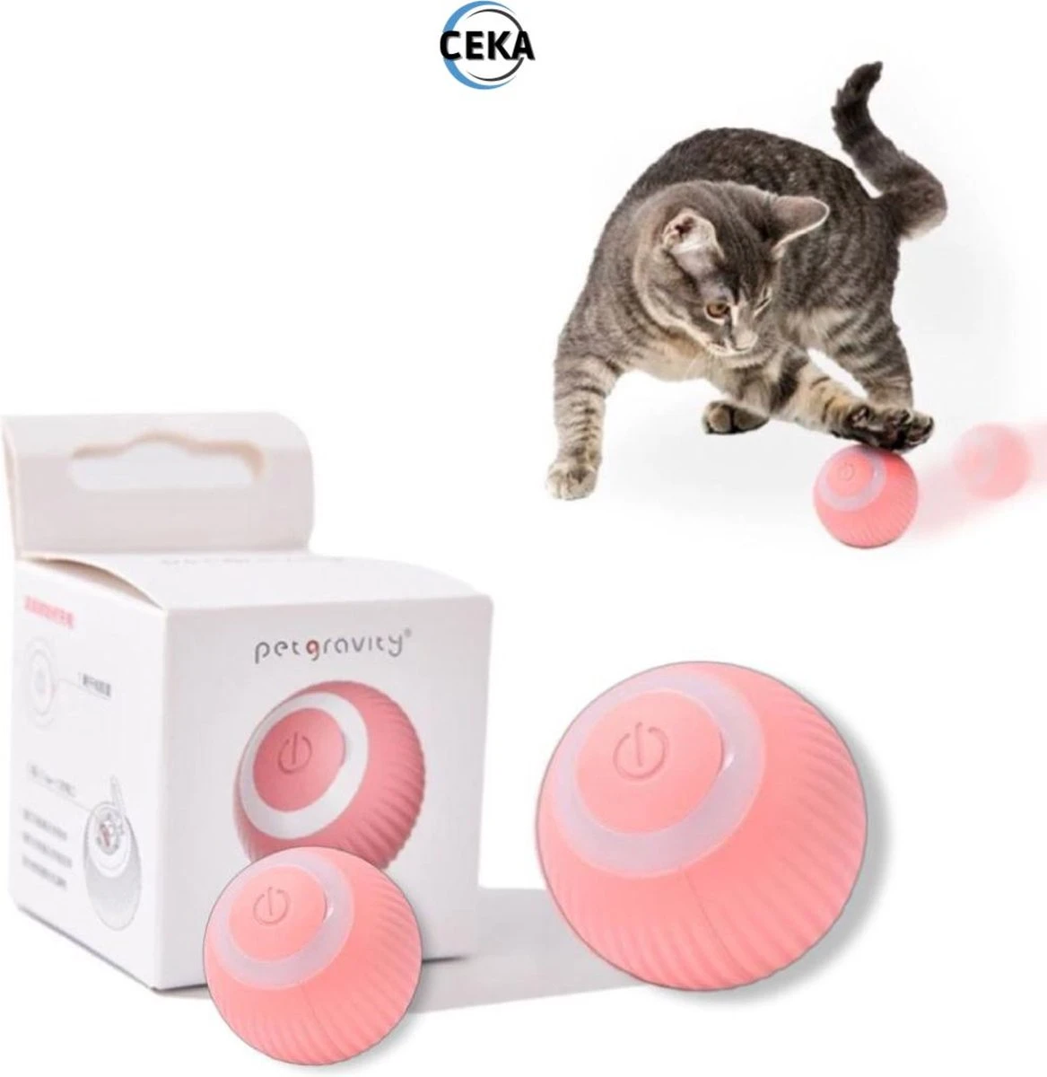 Ceka Goods Automatisch Katten Speeltjes | Zelf Rollende Mini Ballen | Interactief & Intelligentie | Elektrisch Katten Speelgoed | Slimme Katten Speeltjes - Interactieve Zelf Rollende Ballen Voor Katten - Kattenspeeltjes - USB Oplaadbaar- Roze 1 Ceka Goods Automatisch Katten Speeltjes | Zelf Rollende Mini Ballen | Interactief & Intelligentie | Elektrisch Katten Speelgoed | Slimme Katten Speeltjes - Interactieve Zelf Rollende Ballen Voor Katten - Kattenspeeltjes - USB Oplaadbaar- Roze