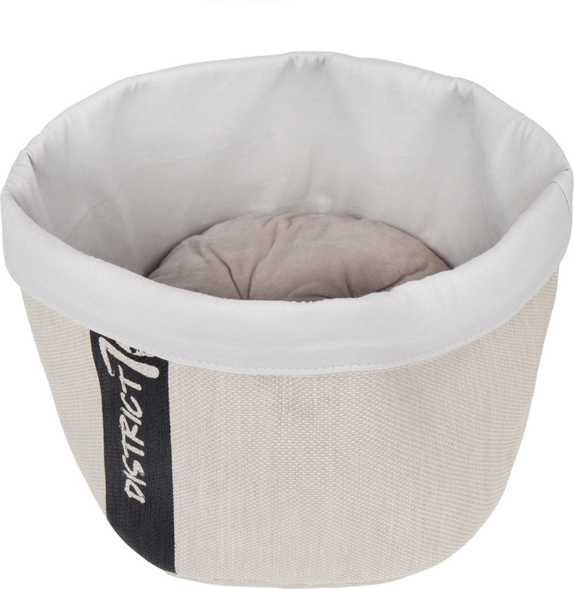 District 70 Cozy - Knusse Kattenmand Met Wasbaar Kussentje - 35x35x30cm In 4 Kleuren Beschikbaar - Merengue 1 District 70 Cozy - Knusse Kattenmand Met Wasbaar Kussentje - 35x35x30cm In 4 Kleuren Beschikbaar - Merengue