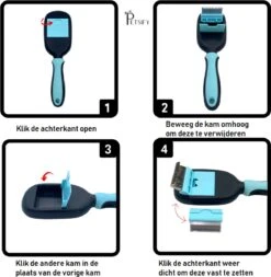 Petsify - Dierenborstel - Professionele 5 In 1 Hondenborstel - Voor Hond En Kat - Tweezijdig - Hondenkam - Kattenborstel - Kattenkam -Hondenbenodigdheden Korting 1170x1200