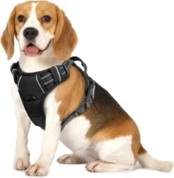 Nobleza 42ZHX - Hondenharnas - Hondentuigje - Anti Trek - M - Zwart