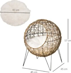 PawHut Kattenhuis Met Metalen Frame D30-442 13 PawHut Kattenhuis Met Metalen Frame D30-442 -Hondenbenodigdheden Korting 1173x1200 7