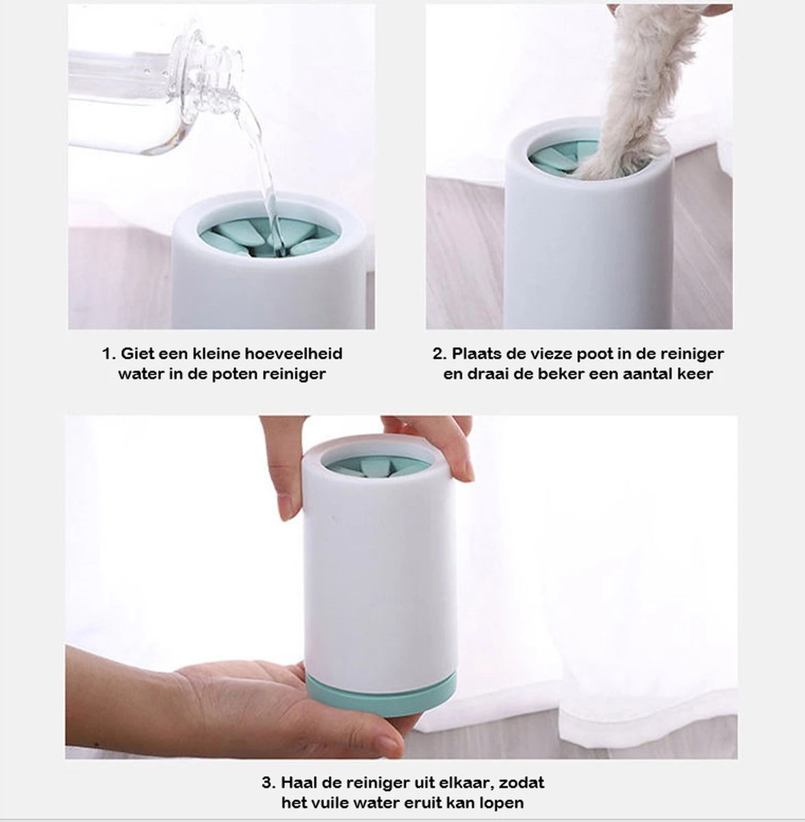 Merkloos Hondenpoten Reiniger - Hond - Kat - Hondenborstel - Grijs 2 Merkloos Hondenpoten Reiniger - Hond - Kat - Hondenborstel - Grijs - Afbeelding 2