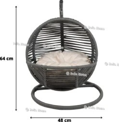 Merkloos Mini Hangstoel Swing Simba Kat / Hond Grijs | Creme Kussen -Hondenbenodigdheden Korting 1176x1200 9