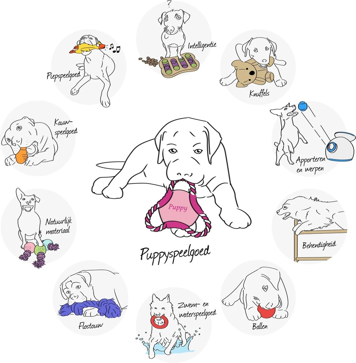 Kong Wubba Puppy Assorti 7 Kong Wubba Puppy Assorti - Afbeelding 7