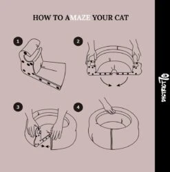 District 70 MAZE 3-in-1 Opvouwbare Kartonnen Kattenmand - Inclusief Catnip Balletje - Voor Slapen, Spelen En Krabben! -Hondenbenodigdheden Korting 1184x1200 7