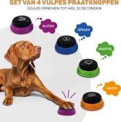 Vulpes Pets® PRO Praatknop Voor Honden - Dogbuttons - Laat Uw Huisdier Spreken - Hondenspeelgoed - Honden Training - Incl. E-Book & Trainingsstickers -Hondenbenodigdheden Korting 1184x1200 8