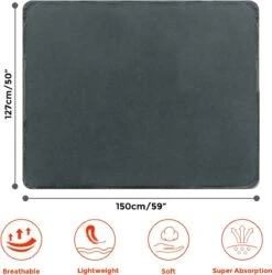 Hondendeken, Fleece, Waterdicht, Wasbaar, Hondenmat, Huisdier, Warme Zachte Deken Voor Hondendeken, Kattendeken, Deken Voor Katten En Honden, Waterdichte Deken Voor Bank, Bed, 150 X 127 Cm -Hondenbenodigdheden Korting 1185x1200 9