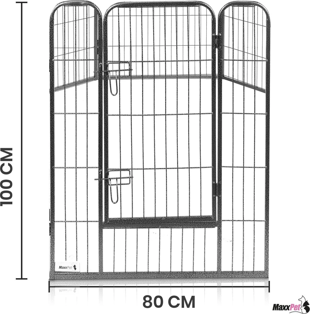 MaxxPet Puppyren - Hondenbench - Hondenren- Puppyren Met 8 Kennelpanelen - Staal -80 X 100 Cm Ø 210 Cm 8 MaxxPet Puppyren - Hondenbench - Hondenren- Puppyren Met 8 Kennelpanelen - Staal -80 X 100 Cm Ø 210 Cm - Afbeelding 8