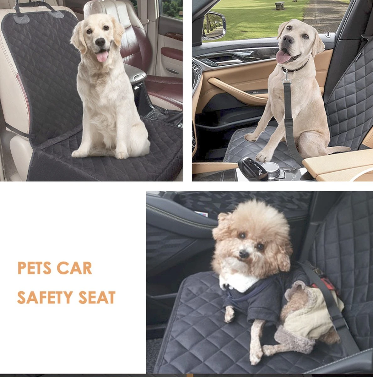 Handyworld - Hondenzit - Stijlvolle Bench Auto - Hond - Handig - Draagbaar - Zwart 5 Handyworld - Hondenzit - Stijlvolle Bench Auto - Hond - Handig - Draagbaar - Zwart - Afbeelding 5