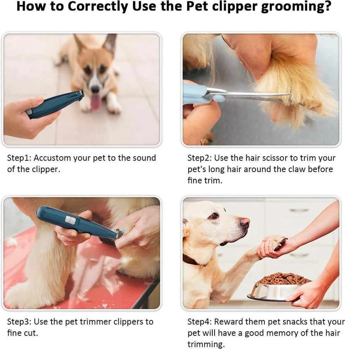 Buxibo Professionele Dieren Tondeuse Set - Tondeuse + Schaar - Voor Huisdieren Honden & Katten - Draadloos - Oplaadbare Pet Trimmer - Precieze Clipper - Low Noise 8 Buxibo Professionele Dieren Tondeuse Set - Tondeuse + Schaar - Voor Huisdieren Honden & Katten - Draadloos - Oplaadbare Pet Trimmer - Precieze Clipper - Low Noise - Afbeelding 8