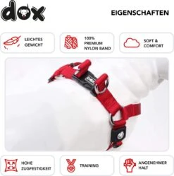DDOXX Hondenharnas Nylon, Step-In, Verstelbaar, Uitbraakbestendig | Voor Kleine, Middelgrote & Grote Honden | Borstharnas Hond Kat Puppy Auto | Puppy Harnas Kat Harnas | Rood, S -Hondenbenodigdheden Korting 1190x1200 13