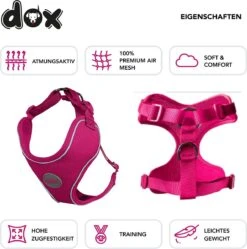 DDOXX Hondenharnas, Reflecterend, Verstelbaar, Breakaway | Borstharnas Voor Klein, Middelgroot | Hondenharnas Hond Kat Puppy Auto | Kattenharnas Puppy Harnas | Roze Roze, S -Hondenbenodigdheden Korting 1190x1200 15