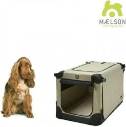Maelson Soft Kennel - Robuuste Hondenbench Van Zacht Materiaal - Opvouwbare Kennel Met Stevig Stalen Binnenframe - Beige/zwart - XXS / XS / S / M / L / XL / XXL - 72 S -Hondenbenodigdheden Korting 1190x1200 20