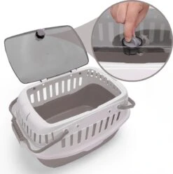 Nobleza 41WSJ - Reisbench - Reismand - Transportbox - 58 X 40 X 42.5 Cm - Grijs -Hondenbenodigdheden Korting 1190x1200 22